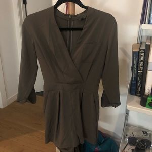 Topshop khaki jumpsuit